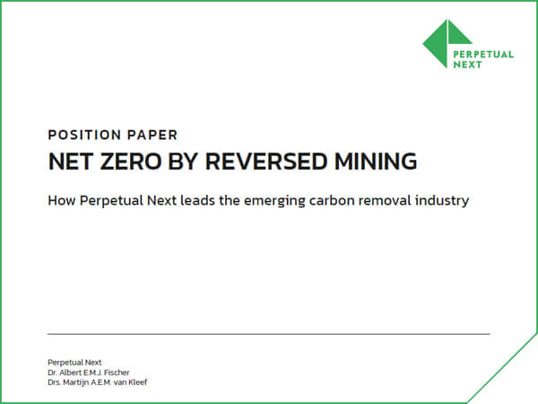 Perpetual Next - Position paper - NET ZERO by reversed mining