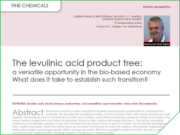 The levulinic acid product tree - a versatile opportunity in the bio-based economy